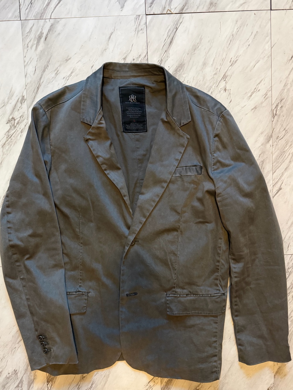 Stylish Rock & Republic Men's Grey Blazer Sport Coat